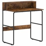 vidaXL Bureau met opslag Gerookt eiken 80 x 50 x 91 cm