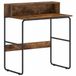 vidaXL Bureau met opslag Gerookt eiken 80 x 50 x 91 cm