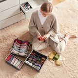 Merkloos Lade Organizer – Kledingkast Organizer – Drawer organizer - Opbergdoos – Duurzaam – Grijs – Textiel, Kunststof