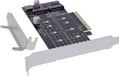 InLine® PCI Express kaart naar 2x interne NVMe M.2 Key M - Bifurcatie, PCIe x8