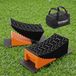 Farosun Oprijblokken met treden voor caravan & camper – antislip wiggen van PP, 5000 kg draagkracht, niveaukeilen & campingaccessoires 4-delig set