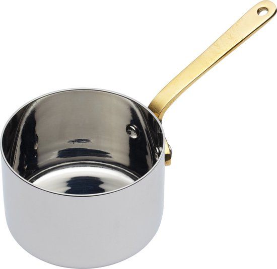 KitchenCraft Masterclass Mini Serveerpan - 7 x 14 cm - RVS - Zilver