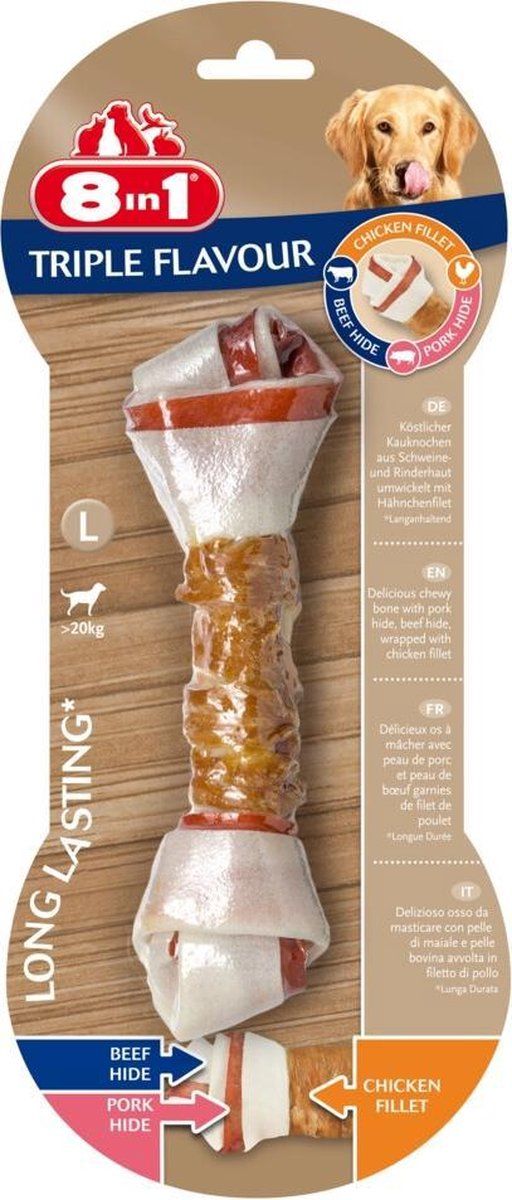 8in1 Triple Flavour Bones L - 6 stuks