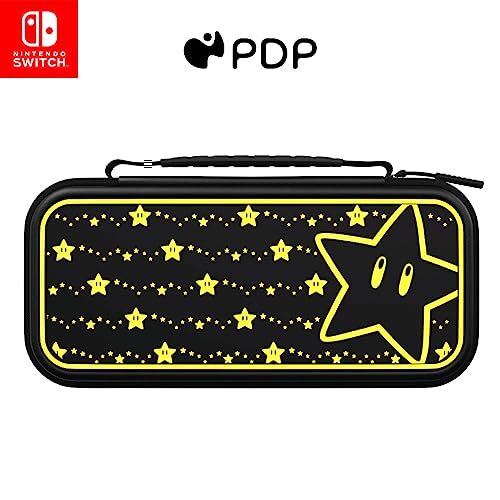 PDP Travel Case Plus Glow: Super Star per Nintendo Switch, Nintendo Switch Lite, Nintendo Switch - Modello OLED, Super Star