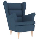 VidaXL Fauteuil Blauw Stof 74x84x100 cm
