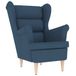 VidaXL Fauteuil Blauw Stof 74x84x100 cm