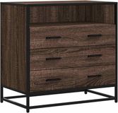 vidaXL Ladekast - 70x41x70 cm - Bewerkt Hout - Bruin Eikenkleur