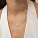 Hey Happiness Parelketting Dames - RVS - Zilver - Minimalistische Ketting met Parels - Layering Ketting - Waterproof - Verstelbaar - Cadeau Voor Haar