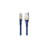 Sunix iOS Bleu Câble de charge en nylon anti-casse 3A Câble de données Chargeur rapide Câble de charge rapide 1,2 mètre