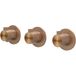 IVY Tribe Afbouwdeel Inbouwthermostaat met 2 Stopkranen Symmetry met Ronde Rozetten - RVS 316 Geborsteld Mat Koper PVD