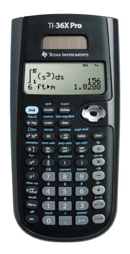 Texas Instruments TI-36X PRO schoolrekenmachine (4 regels), alleen met Franse handleiding en taal, 36PRO/TBL/1L1, BLACK