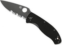 Spyderco zakmes Tenacious PE BKS half gekarteld - RVS