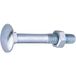 Japy Boulon Viswood Tête Ronde Collet Carré - Trcc - Acier Zingué - 12 X 180/36 Mm - Boîte De 25