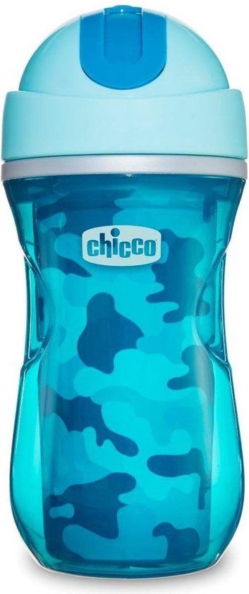 Chicco Drinkbeker Legerprint Junior - 266 ml - Blauw