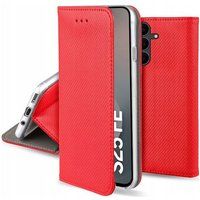 Samsung Housse pour Samsung Galaxy S25 FE 5G - etui coque pochette portefeuille + verre trempe - ROUGE MAGNET