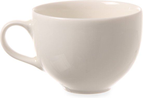 Hendi Kop En Schotel 780190 - Porselein - Wit - 250 ml