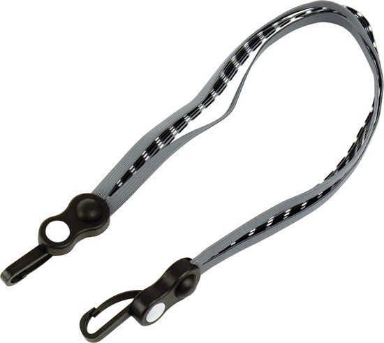 Dresco Bagagebinder met haken - Zwart/Grijs - 60 cm