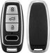 kwmobile housse de clé de voiture argent/noir pour Audi A6 A7 A8 Q7 Q8 clé de voiture 3 boutons Keyless