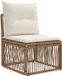 vidaXL Armloze Sofa eenheid Beige Polyrattan