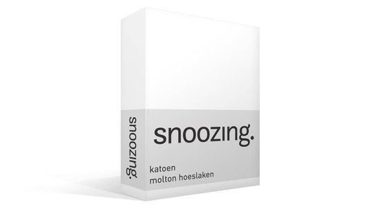 Snoozing katoen molton hoeslaken - 1-persoons (90x200 cm) - Wit