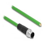 Delock câble réseau M12 4 broches codé D vers extrémités de câble ouvertes TPU 2 m
