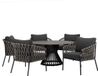 AVH-Collectie Amalfi Pasadena low dining tuinset 6-delig antraciet