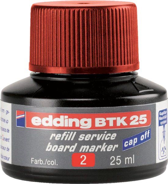 Edding BTK-25 Navulinkt Rood 25ml