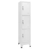 VidaXL Lockerkast met 3 vakken 38x45x180 cm