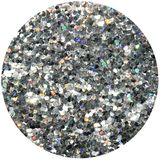 Eulenspiegel - Glitter 6 g, grove glitter, holografisch zilver