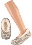Apollo Ballerina pantoffels/sloffen dierenprint - kinderen - zebra - grijs - maat 31-33