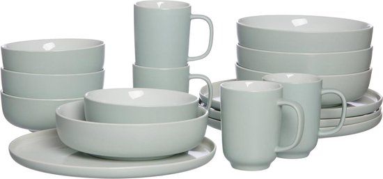 RITZENHOFF & BREKER Combiservies Jasper - 16-delig - mintgroen - keramiek