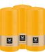 Wiedemann Cilinderkaars/stompkaars - 3x - geel - 15 x 7 cm - 63 branduren - zuilkaarsen