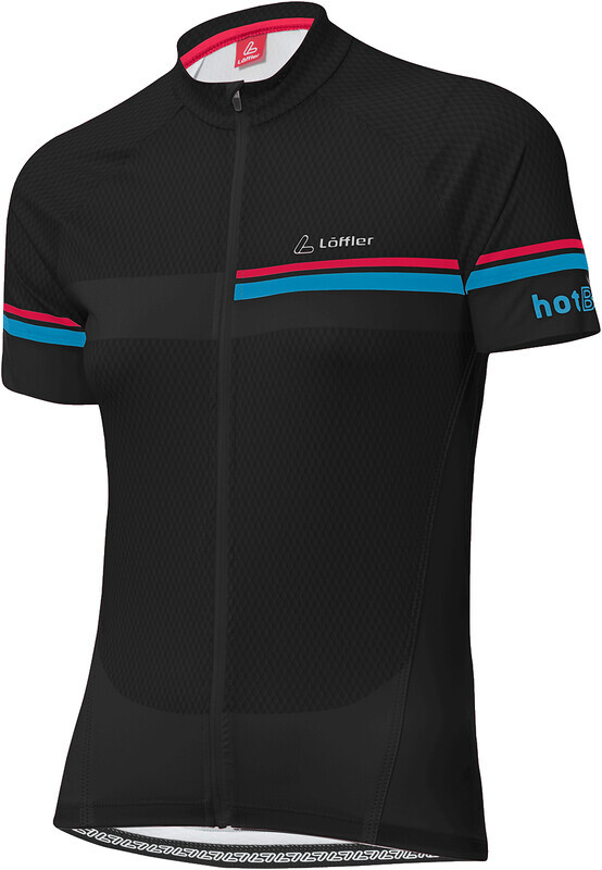 Löffler hotBOND Fietsshirt Doorlopende Rits Dames, black