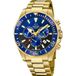 Jaguar J864/5 Heren Polshorloge Chronograaf Blauw/Goudkleurig Staal