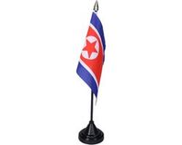 Shoppartners Bv Drapeau Corée du Nord petit drapeau de table - 10 x 15 cm