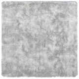 vidaXL Hoogpolig vloerkleed NAVARRA 240x240 cm polyester zilvergrijs