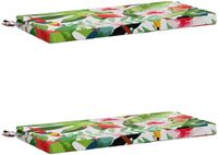 vidaXL Coussin de banc SOEST 2 pièces 100% Polyester Multicolore