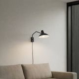 Lindby - wandlamp - 1licht - Metaal, ijzer - H: 23 cm - E27 - zwart