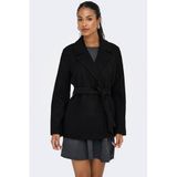 ONLY - ONLALVILDA LIFE SHORT WRAP COAT OTW - Dames - Gewatteerde jas - Zwart - XS