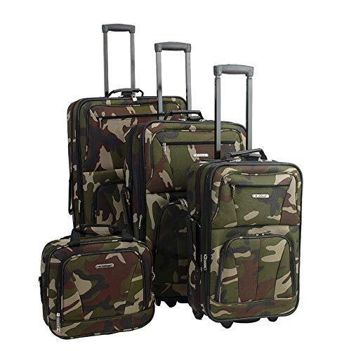 Rockland 4 stuks LUGGAGE SET, unisex volwassenen bagage set, F32-CAMO, F32-CAMO