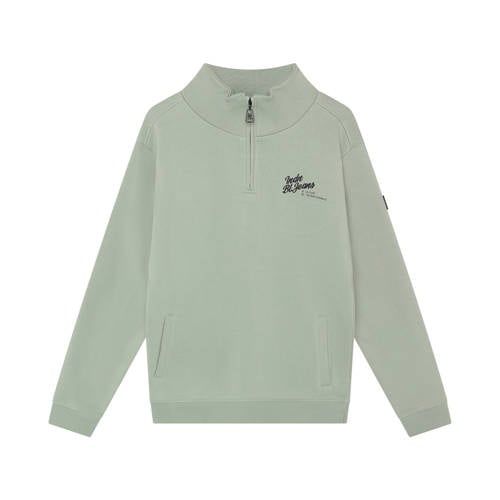 Indian Blue Jeans rechtvallende sweater met backprint - groen