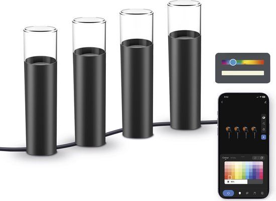 Ksix BXOUTL2 Outdoor Ground Lighting LED 12W - Black - 4 Pieces