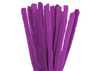 Pijpenreiniger chenille, lichtpaars, 15 mm x 50 cm. 10 stuks.