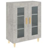 VidaXL Dressoir 69,5x34x90 cm bewerkt hout betongrijs