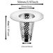 Sans marque 3 pièces évacuation de douche - pour trous de 30-40 mm - couvercle d'évacuation de douche conique en acier inoxydable - filtre à cheveux plus profond que 40 mm