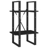 VidaXL Boekenkast met 2 schappen 40x30x70 cm massief grenenhout zwart