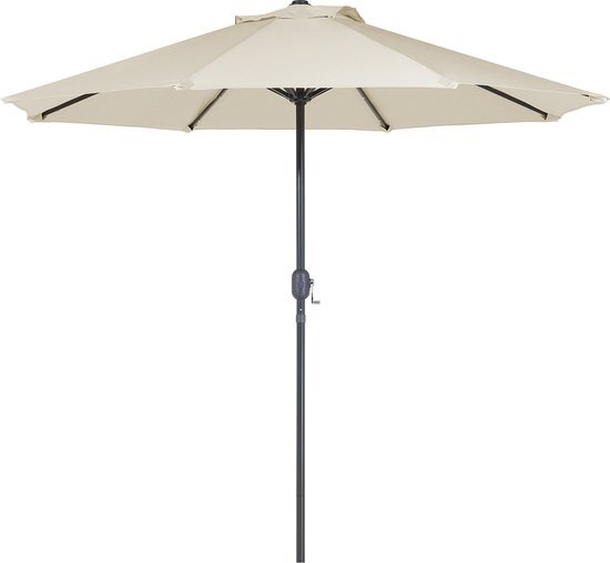 Beliani Parasol met LED-verlichting beige RAPALLO