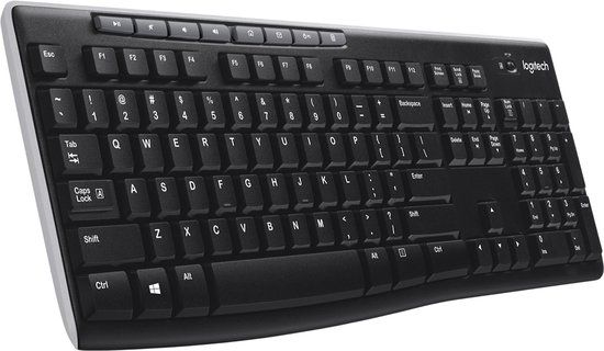 Logitech K270 Wireless Keyboard - QWERTY UK Layout - Black
