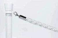 GJ Floors Afzetkoord Gedraaid | Wit - Chromen sluiting