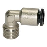 RIEGLER L-steekschroefverbinding »click-clock«, R 1/8 a, voor buitenslang Ø 6 mm, werkdruk max. 16 bar, messing vernikkeld